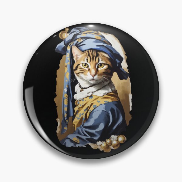 Item preview, Cat With Pearl Earrings Cute Cat Lady designed and sold by LuminOrb.