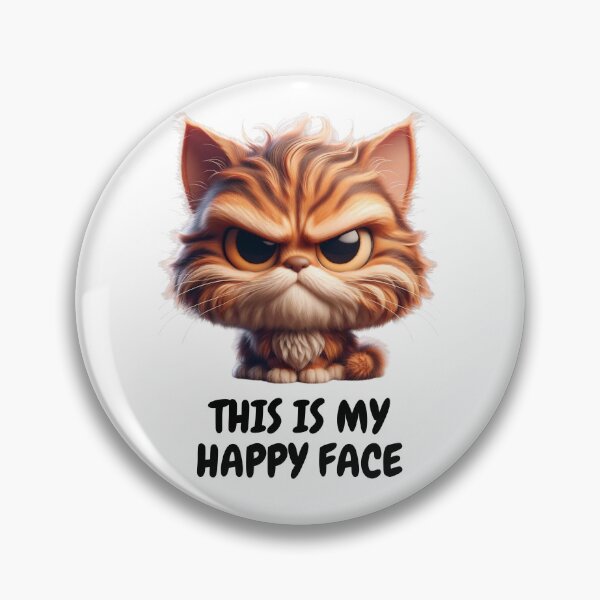 Item preview, This is my happy Face - cat lover artwork designed and sold by TheScruffyGoose.