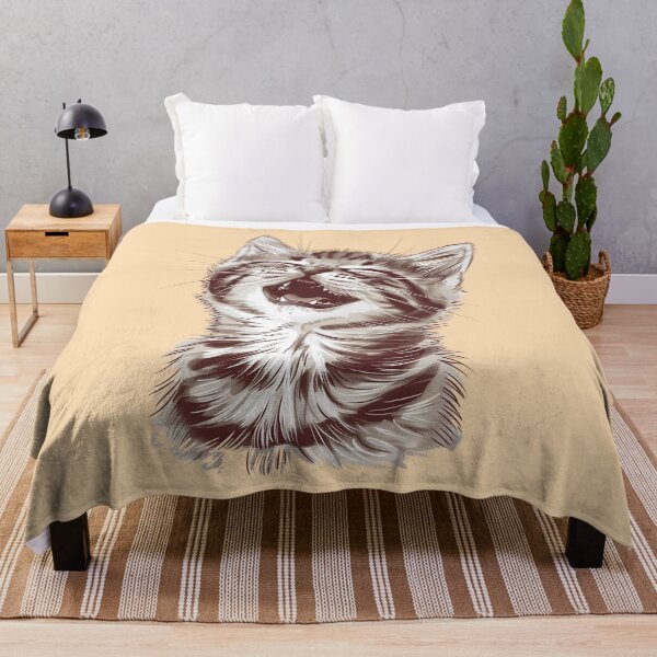 Item preview, Expressive Kitten Illustration: Joyful Feline Artwork designed and sold by RuyaFab.