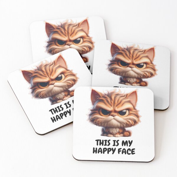 Item preview, This is my happy Face - cat lover artwork designed and sold by TheScruffyGoose.