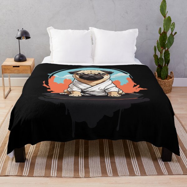 Item preview, Funny karate pug martial arts dog design designed and sold by LuminOrb.