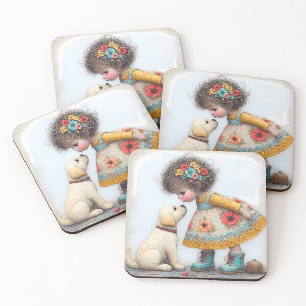 Item preview, Puppy Love in a Floral Frame designed and sold by Patriot Artyfact.