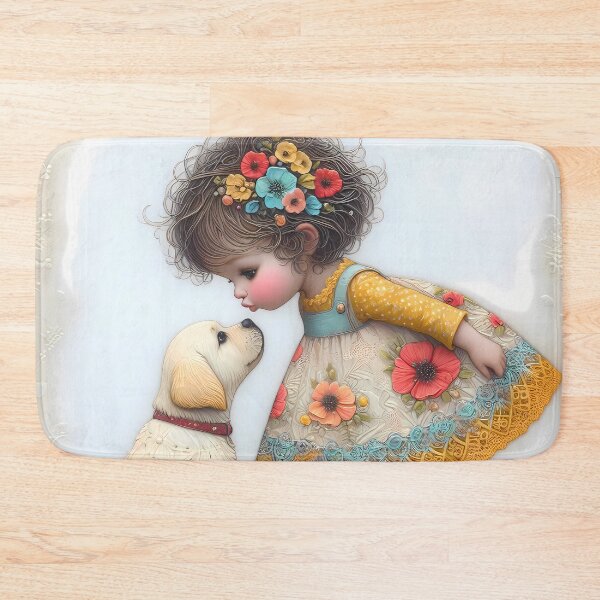 Item preview, Puppy Love in a Floral Frame designed and sold by Patriot Artyfact.