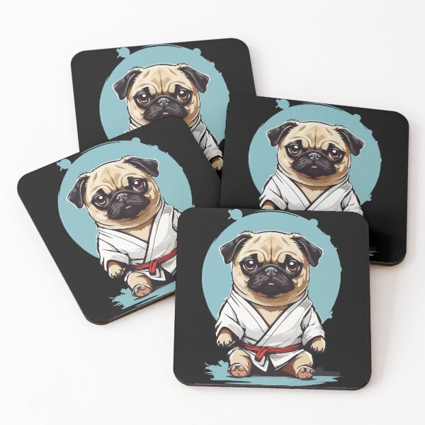 Item preview, Pug Martial Arts Funny Karate Dog designed and sold by LuminOrb.