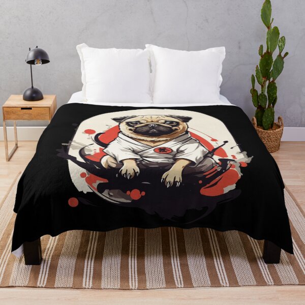Item preview, Funny karate pug martial arts dog design designed and sold by LuminOrb.