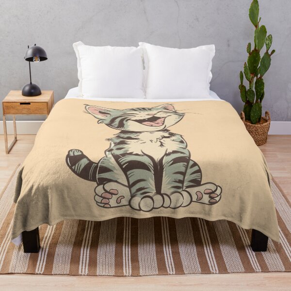Item preview, Delighted Kitten Cartoon: Smiling Cat Illustration designed and sold by RuyaFab.