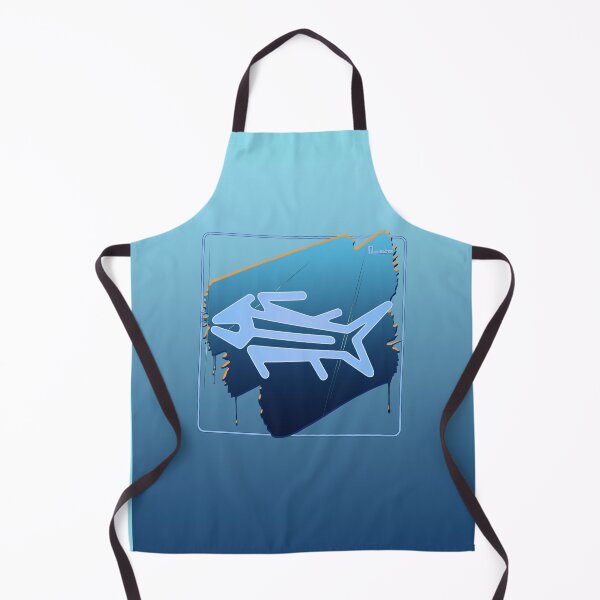 Item preview, Nazca Lines Fish Framed Brush Stroke designed and sold by kernowerno.