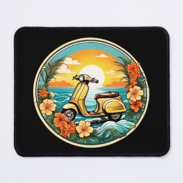 Item preview, Vintage Minibike at Sunset by the Ocean with Hawaii Orchids designed and sold by NautiChic.