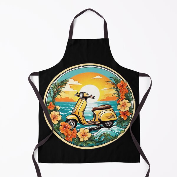 Item preview, Vintage Minibike at Sunset by the Ocean with Hawaii Orchids designed and sold by NautiChic.