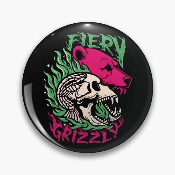 Item preview, Fiery Grizzle Bear hand drawing illustration vector graphics art designed and sold by CropWear.