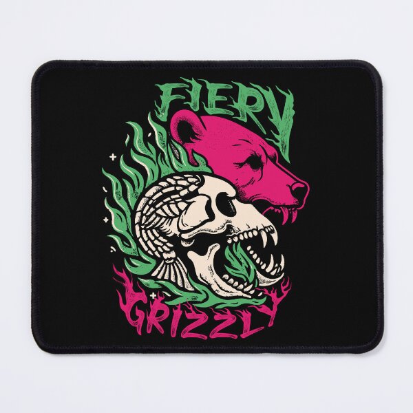 Item preview, Fiery Grizzle Bear hand drawing illustration vector graphics art designed and sold by CropWear.