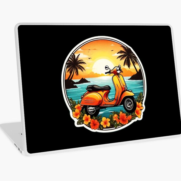 Item preview, Vintage Bike at Sunset by the Ocean with Hawaii Orchids designed and sold by NautiChic.