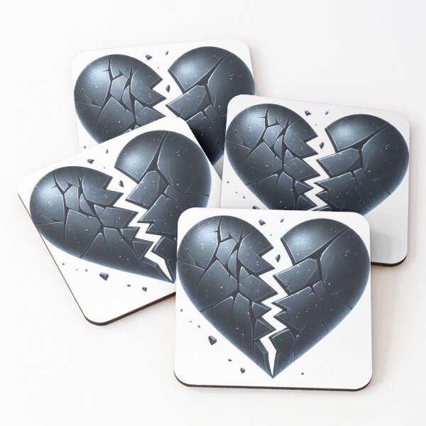 Item preview, Broken Black Heart designed and sold by tharika wiangkal.