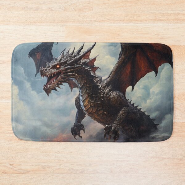 Item preview, Skyborne Sentinel: Majestic Dragon Soaring Amidst the Clouds designed and sold by MysticFable.