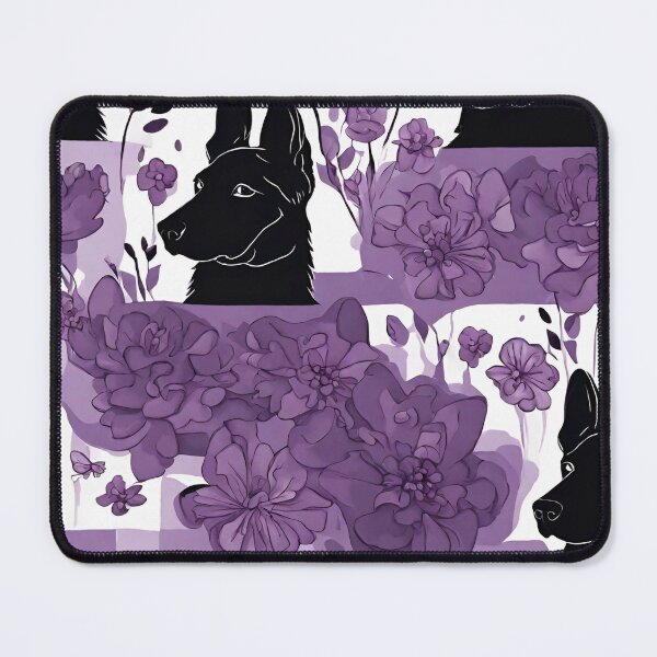 Item preview, German Shepherd Dog and Violet Flowers designed and sold by GoodyPaws.