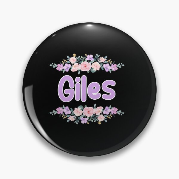 Item preview, Purple Flower Giles Name Label (Black) designed and sold by NormadWorld.