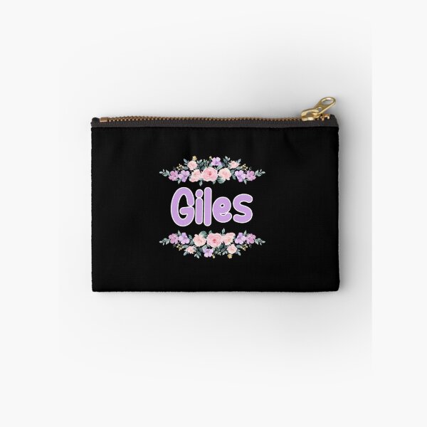 Item preview, Purple Flower Giles Name Label (Black) designed and sold by NormadWorld.