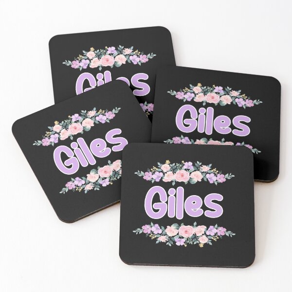 Item preview, Purple Flower Giles Name Label (Black) designed and sold by NormadWorld.