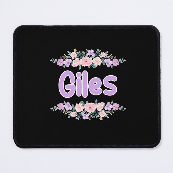 Item preview, Purple Flower Giles Name Label (Black) designed and sold by NormadWorld.