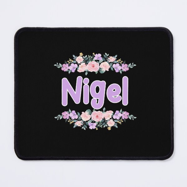 Item preview, Purple Flower Nigel Name Label (Black) designed and sold by NormadWorld.