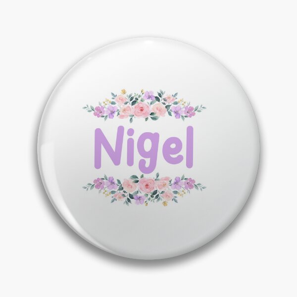 Item preview, Purple Flower Nigel Name Label designed and sold by NormadWorld.