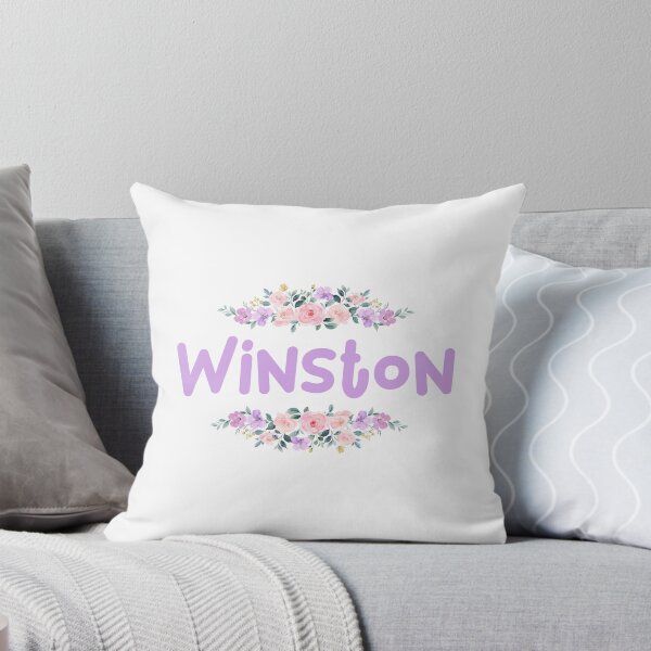 Item preview, Purple Flower Winston Name Label designed and sold by NormadWorld.