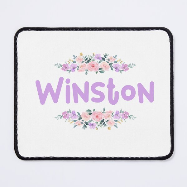 Item preview, Purple Flower Winston Name Label designed and sold by NormadWorld.