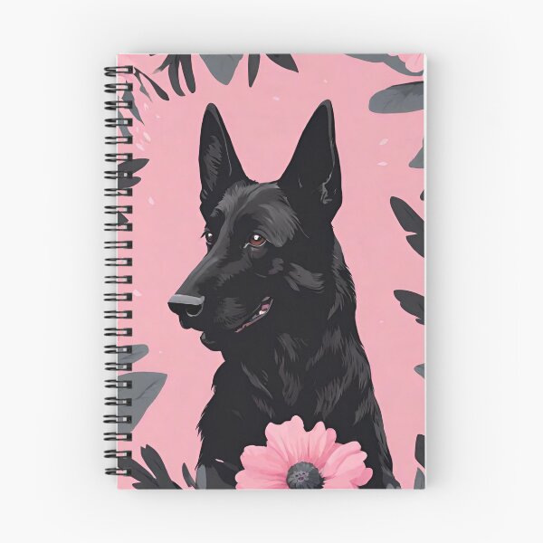 Item preview, German Shepherd Dog and Pink Flowers designed and sold by GoodyPaws.
