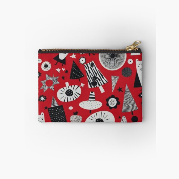 Item preview, RogerPattern -  "Red Background with Black and White Designs" designed and sold by RogerPattern.