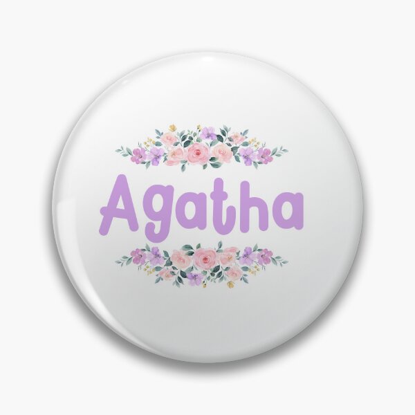 Item preview, Etiqueta Para Nombre Agatha de flor morada designed and sold by NormadWorld.