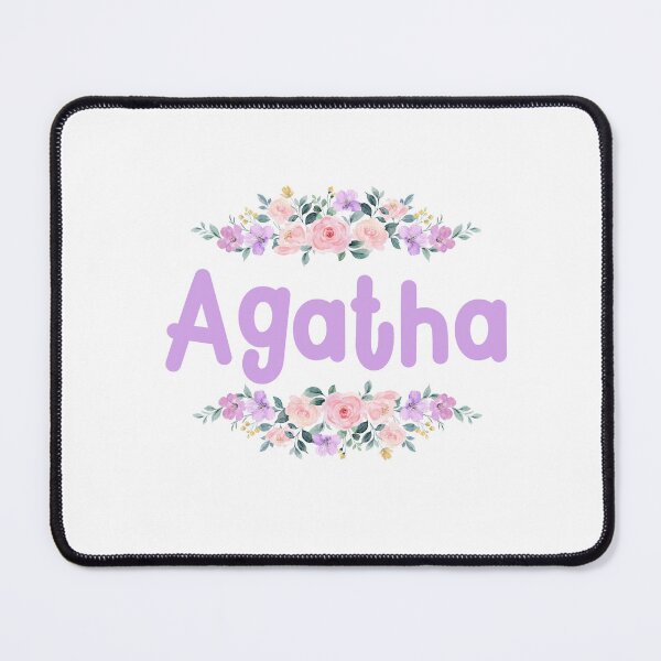 Item preview, Purple Flower Agatha Name Label designed and sold by NormadWorld.
