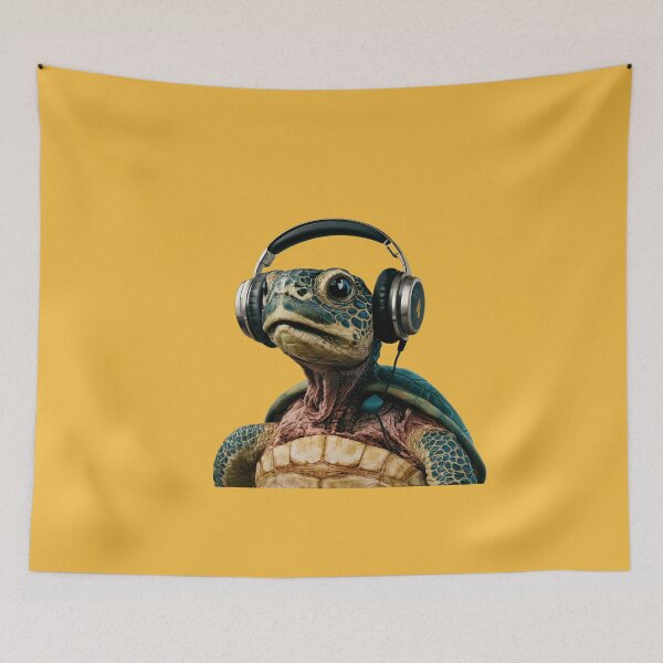Item preview, Turtle with Headphone designed and sold by 90's Misaki.