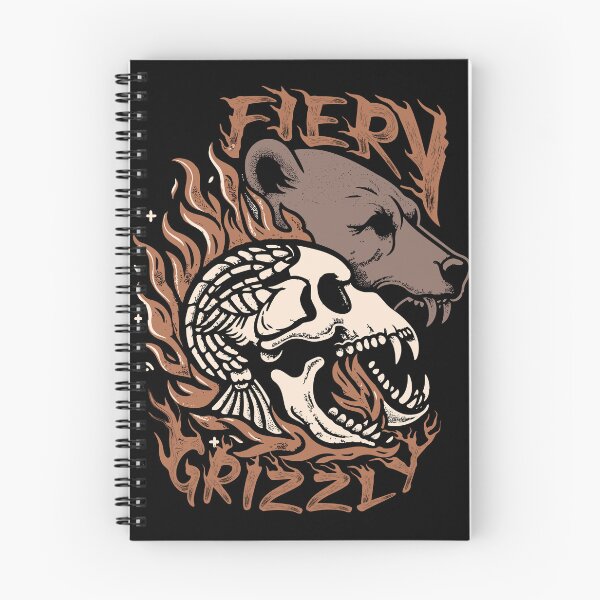Item preview, Fiery Grizzle Bear hand drawing illustration vector graphics art designed and sold by CropWear.