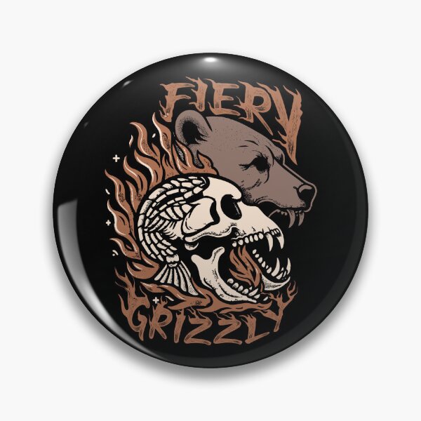 Item preview, Fiery Grizzle Bear hand drawing illustration vector graphics art designed and sold by CropWear.