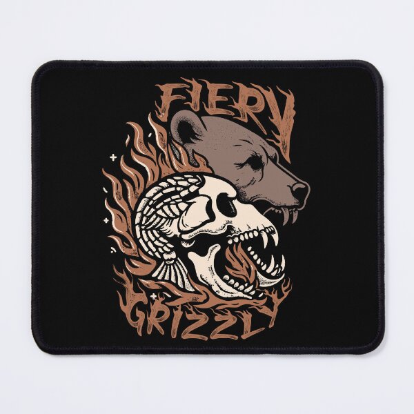 Item preview, Fiery Grizzle Bear hand drawing illustration vector graphics art designed and sold by CropWear.