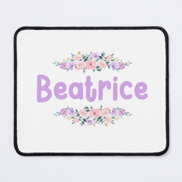 Item preview, Purple Flower Beatrice Name Label designed and sold by NormadWorld.