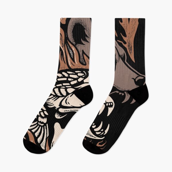 Item preview, Fiery Grizzle Bear hand drawing illustration vector graphics art designed and sold by CropWear.