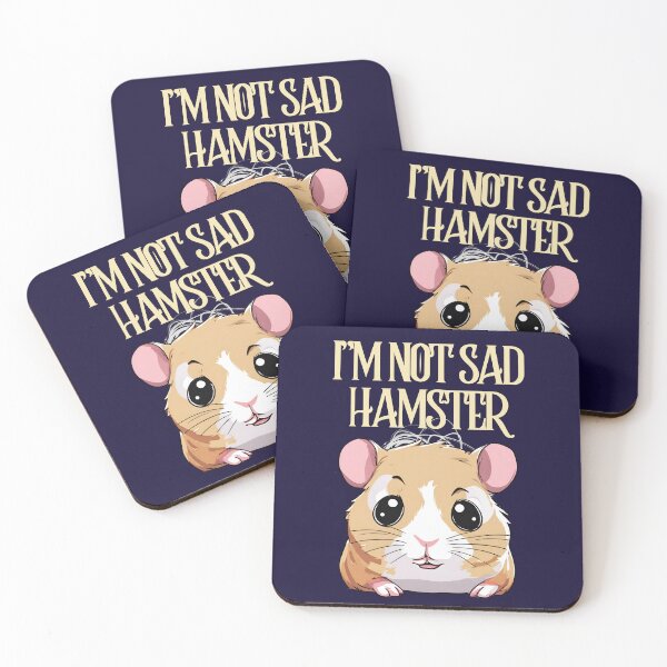 Item preview, I'm not sad HAMSTER funny quote designed and sold by Modern-Tropical.