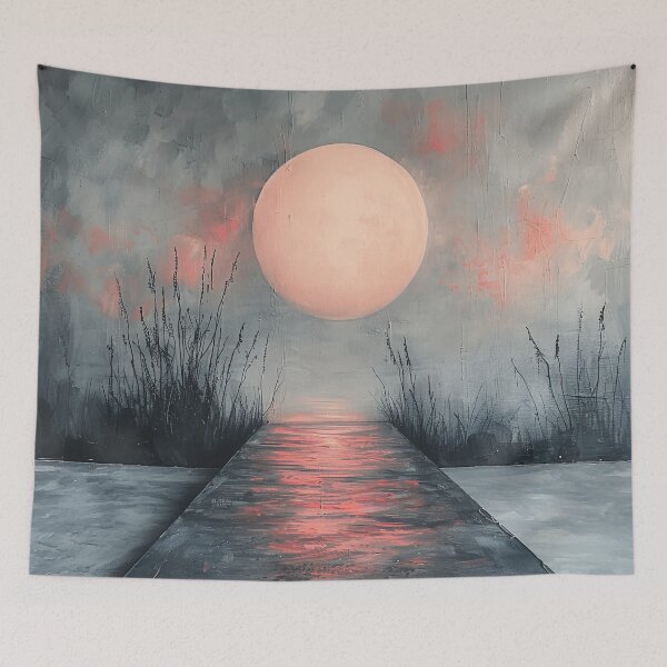 Item preview, The moon over the lake. Abstraction designed and sold by Halyna Nechyporuk.