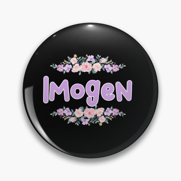 Item preview, Purple Flower Imogen Name Label (Black) designed and sold by NormadWorld.
