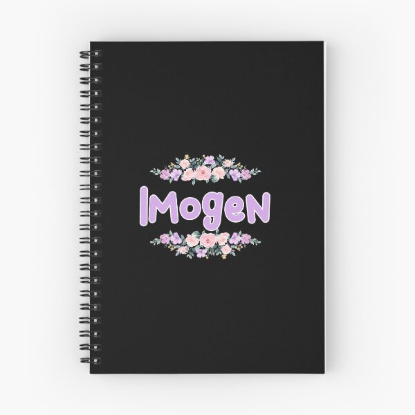 Item preview, Purple Flower Imogen Name Label (Black) designed and sold by NormadWorld.