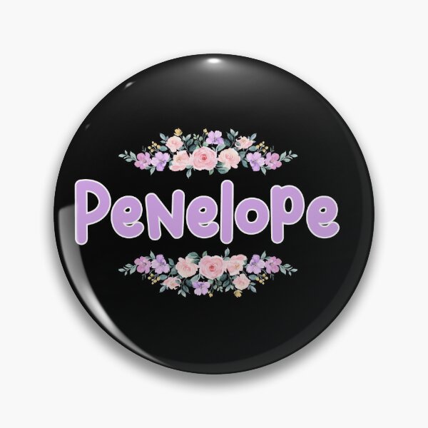 Item preview, Purple Flower Penelope Name Label (Black) designed and sold by NormadWorld.