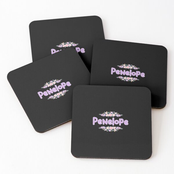 Item preview, Purple Flower Penelope Name Label (Black) designed and sold by NormadWorld.