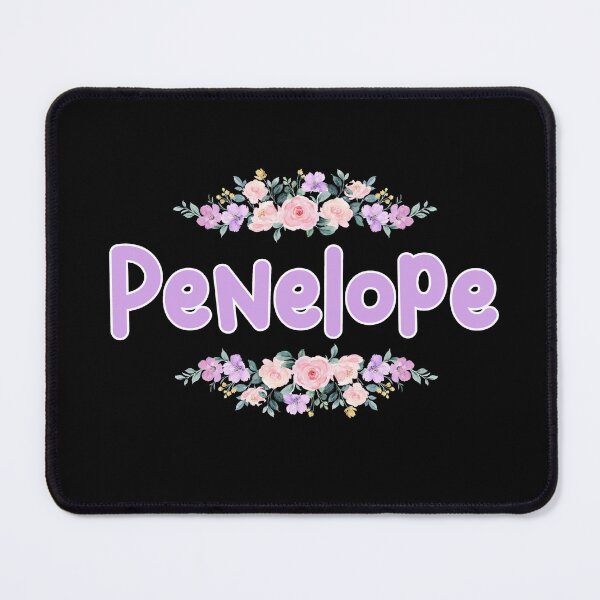Item preview, Purple Flower Penelope Name Label (Black) designed and sold by NormadWorld.