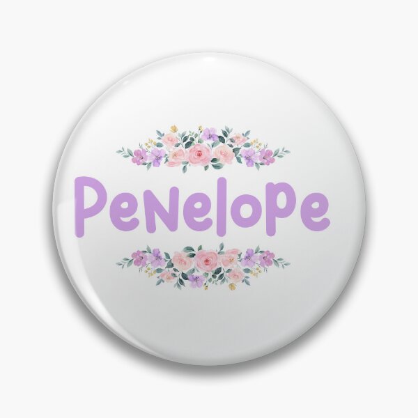 Item preview, Purple Flower Penelope Name Label designed and sold by NormadWorld.