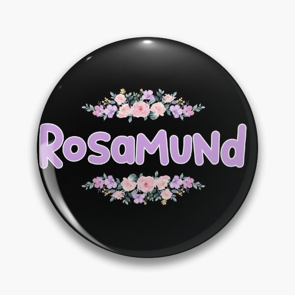 Item preview, Purple Flower Rosamund Name Label (Black) designed and sold by NormadWorld.
