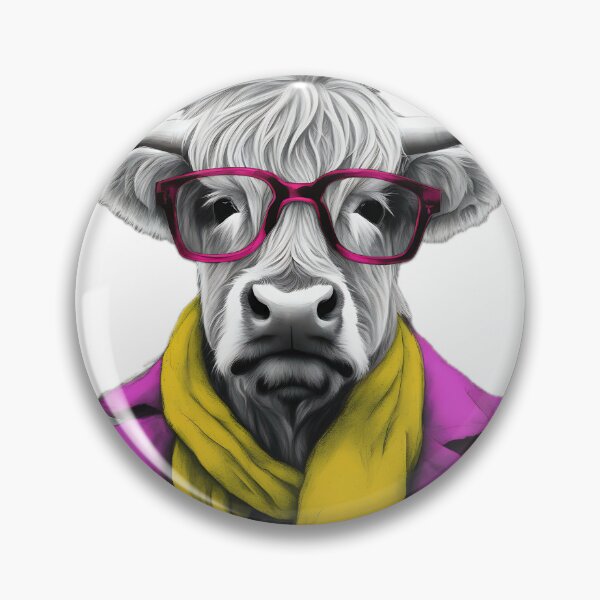Item preview, The Studious Highland Cow designed and sold by Zenvo.