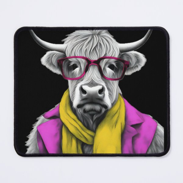 Item preview, The Studious Highland Cow designed and sold by Zenvo.