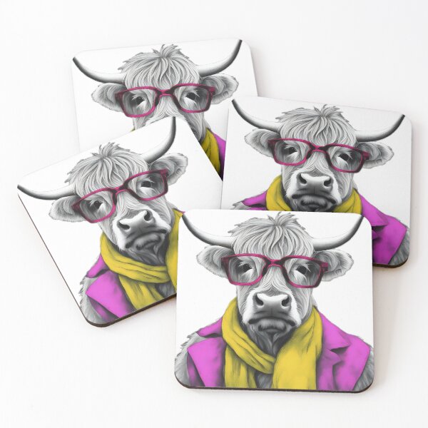 Item preview, The Studious Highland Cow designed and sold by Zenvo.