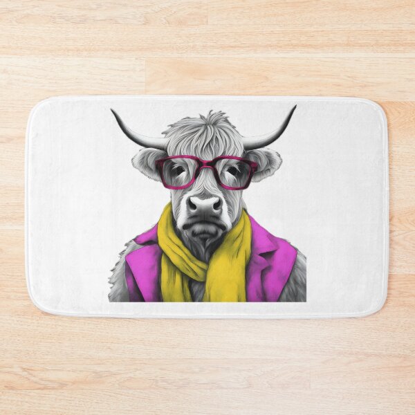Item preview, The Studious Highland Cow designed and sold by Zenvo.